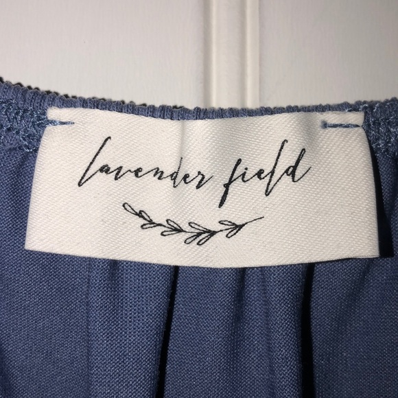 Blue Off the Shoulder Romper - Picture 3 of 3